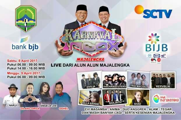 Karnaval Inbox SCTV Live di Alun - Alun Majalengka