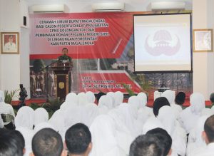 Ceramah Umum Bupati Bagi Calon Peserta Diklat Prajabatan dan Pembinaan Rohani  PNS