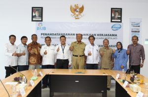 Bupati Hadiri Penandatanganan Kerjasama Penyediaan Air Bersih antara PDAM dengan PT.BIJB