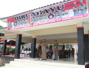 Bupati Majalengka Pimpin Upacara HUT SATPOL PP, SATLINMAS dan Damkar