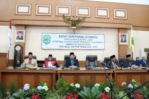 Bupati Hadiri Rapat Paripurna Istimewa Pengganti Antarwaktu Ketua dan Anggota DPRD