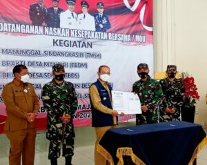 Bupati bersama TNI Tandatangani MOU Program Kemanunggalan TNI bersama Rakyat