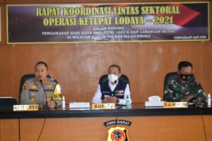 Bupati Hadiri Rakor Lintas Sektoral Operasi Ketupat Lodaya 2021