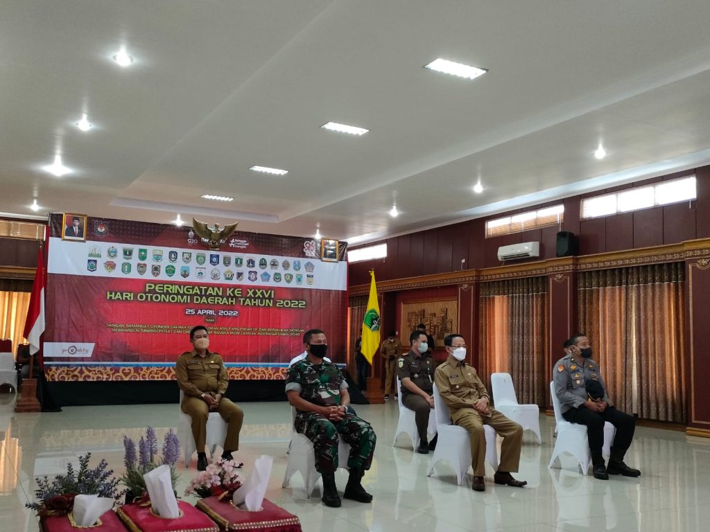Bupati bersama forkopimda Kabupaten<br>Majalengka mengikuti Peringatan Hari<br>Otonomi Daerah ke-26 Tahun 2022