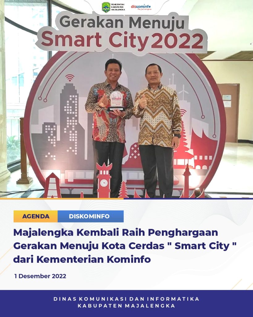Majalengka Kembali Raih Penghargaan Gerakan Menuju Kota Cerdas "Smart City" dari Kementerian Kominfo