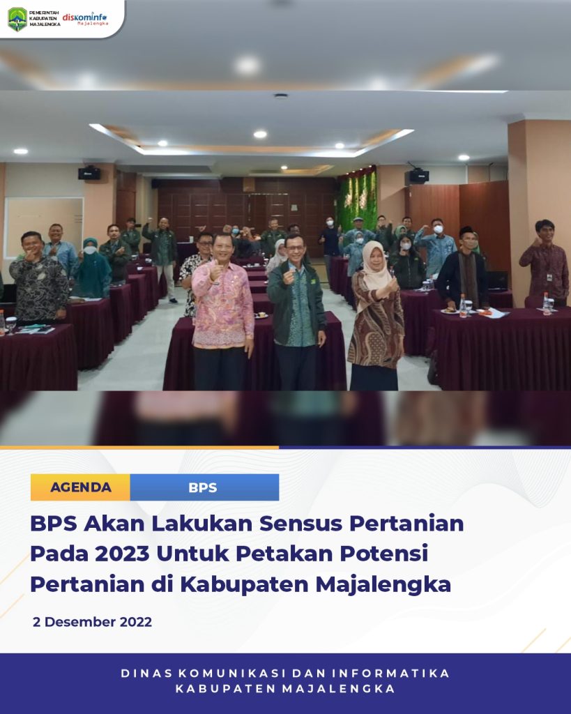 BPS Akan Lakukan Sensus Pertanian Pada 2023 Untuk Petakan Potensi Pertanian di Kabupaten Majalengka