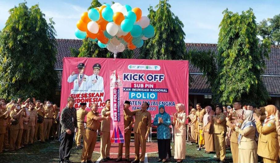 Bupati Majalengka Melauncing PIN Polio, Dengan Target 85.298 Anak