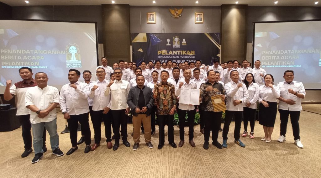Bupati Hadiri Pelantikan BPC HIPMI Majalengka Periode 2023 - 2026