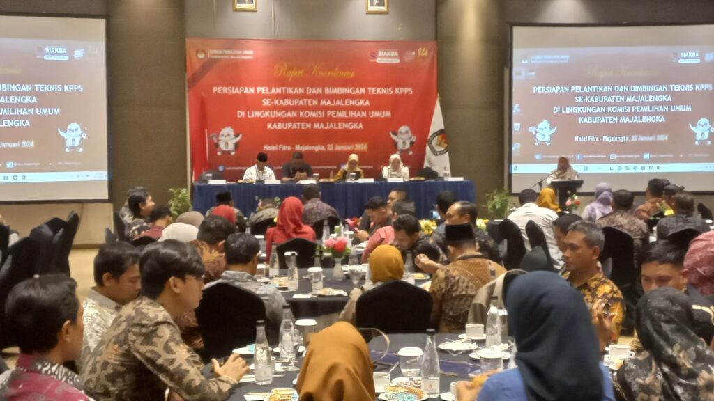 KPU Kabupaten Majalengka akan Lantik 27.489 anggota KPPS di Kecamatan masing - masing pada tanggal 25 Januari 2024 secara Serentak