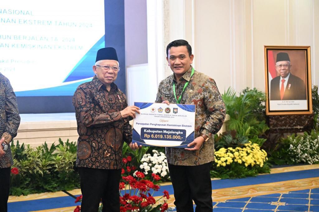 Kabupaten Majalengka Raih Intensif Fiskal Tahun 2024 Kategori Percepatan Kinerja Daerah dalam Penghapusan Kemiskinan Ekstrem